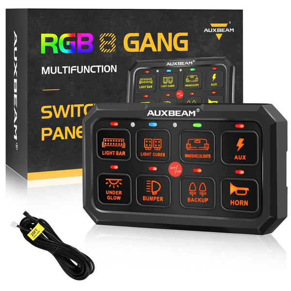 RGB Series 6/8/12 Gang LED Switch Panel,Off Road Light Controller - Dunes 2 Dezert SXS