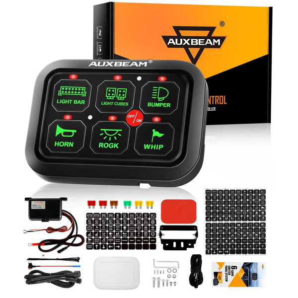 Single Series 6/8 Gang LED Switch Panel,Off Road Light Controller - Dunes 2 Dezert SXS