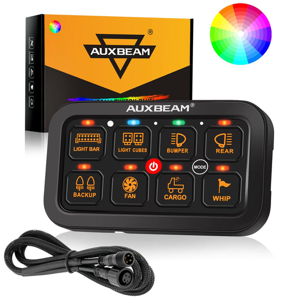 RGB Series 6/8/12 Gang LED Switch Panel,Off Road Light Controller - Dunes 2 Dezert SXS