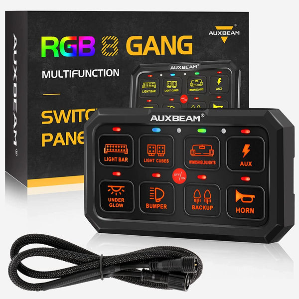 RGB Series 6/8/12 Gang LED Switch Panel,Off Road Light Controller - Dunes 2 Dezert SXS