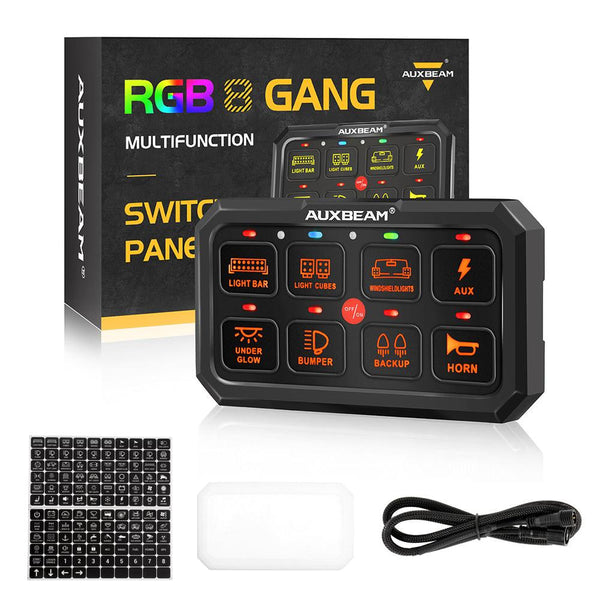 RGB Series 6/8/12 Gang LED Switch Panel,Off Road Light Controller - Dunes 2 Dezert SXS