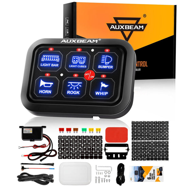 Single Series 6/8 Gang LED Switch Panel,Off Road Light Controller - Dunes 2 Dezert SXS