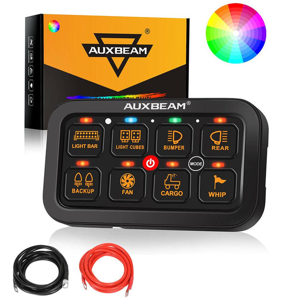 RGB Series 6/8/12 Gang LED Switch Panel,Off Road Light Controller - Dunes 2 Dezert SXS