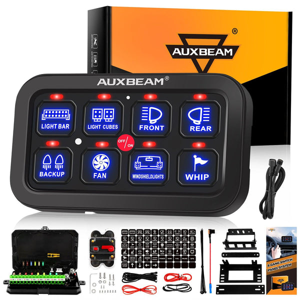 Single Series 6/8 Gang LED Switch Panel,Off Road Light Controller - Dunes 2 Dezert SXS