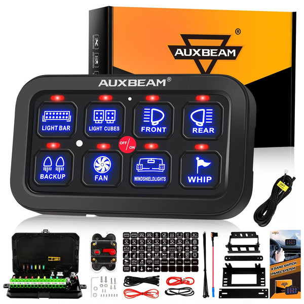 Single Series 6/8 Gang LED Switch Panel,Off Road Light Controller - Dunes 2 Dezert SXS