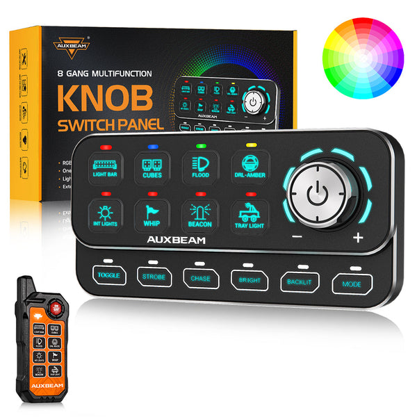 Auxbeam KS-80 RGB Switch Panel 120A - Dunes 2 Dezert SXS