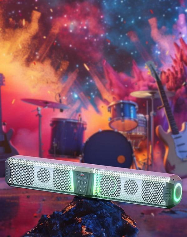 KEMIMOTO Midnight S80 32" Aluminum 6-Speaker RGB Soundbar Silver - Dunes 2 Dezert SXS