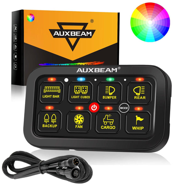 RGB Series 6/8/12 Gang LED Switch Panel,Off Road Light Controller - Dunes 2 Dezert SXS