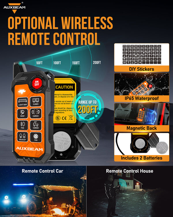 Auxbeam KS-80 RGB Switch Panel 120A - Dunes 2 Dezert SXS