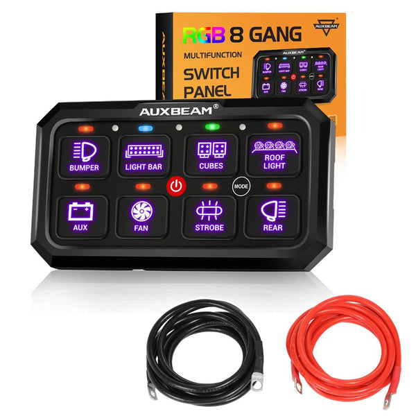RGB Series 6/8/12 Gang LED Switch Panel,Off Road Light Controller - Dunes 2 Dezert SXS