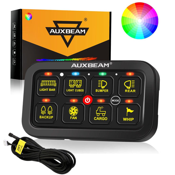 RGB Series 6/8/12 Gang LED Switch Panel,Off Road Light Controller - Dunes 2 Dezert SXS