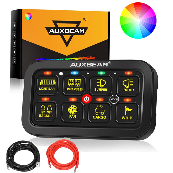 RGB Series 6/8/12 Gang LED Switch Panel,Off Road Light Controller - Dunes 2 Dezert SXS