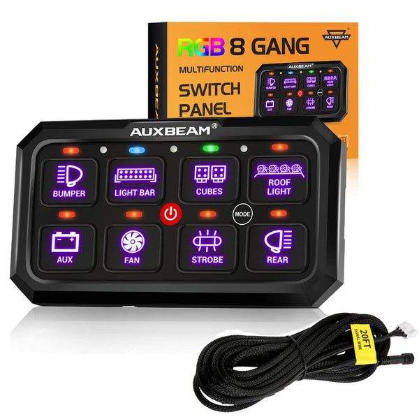 RGB Series 6/8/12 Gang LED Switch Panel,Off Road Light Controller - Dunes 2 Dezert SXS