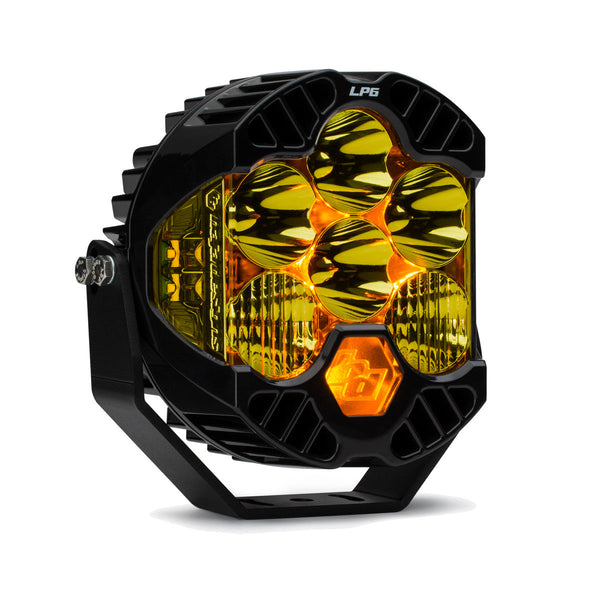 Baja Designs LP6 Pro LED Auxiliary Light Pod Amber with amber backlight and driving combo lens - Dunes 2 Dezert SXS