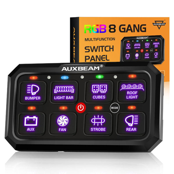 RGB Series 6/8/12 Gang LED Switch Panel,Off Road Light Controller - Dunes 2 Dezert SXS