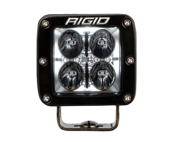 Rigid Radiance+ RGBW LED Pod Lights with 8 backlight color options and rugged housing, perfect for off-road use.