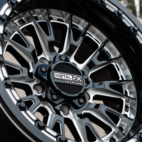 Slayer R Beadlock – Gloss Black Contrast Cut (Polaris 5-Lug) - Dunes 2 Dezert SXS