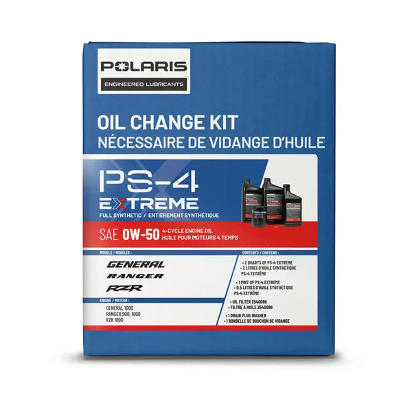 Polaris PS-4 EXTREME 0W-50 Oil Change Kit | 2.5 Qt Full Synthetic - Dunes 2 Dezert SXS
