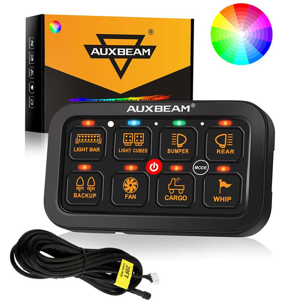 RGB Series 6/8/12 Gang LED Switch Panel,Off Road Light Controller - Dunes 2 Dezert SXS