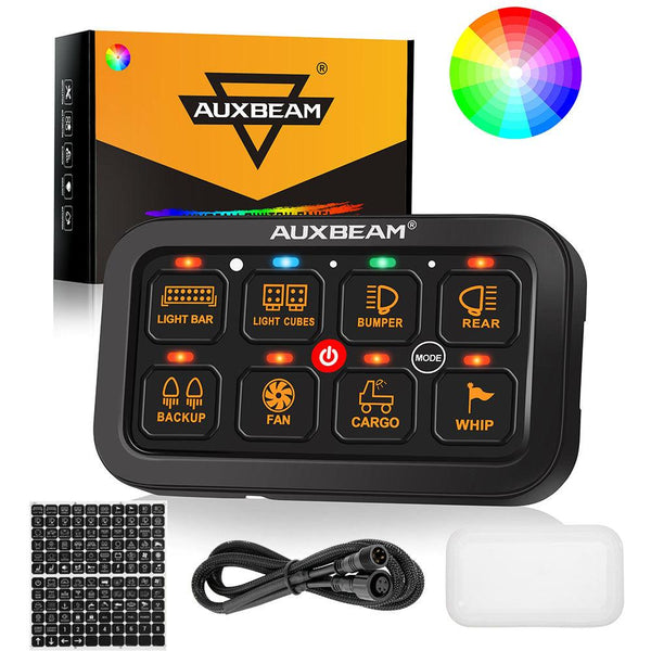 RGB Series 6/8/12 Gang LED Switch Panel,Off Road Light Controller - Dunes 2 Dezert SXS