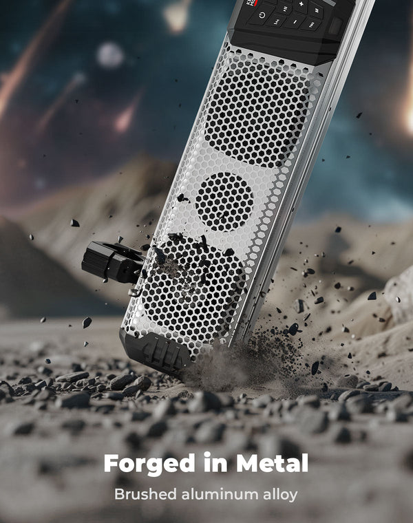 KEMIMOTO Midnight S80 32" Aluminum 6-Speaker RGB Soundbar Silver - Dunes 2 Dezert SXS