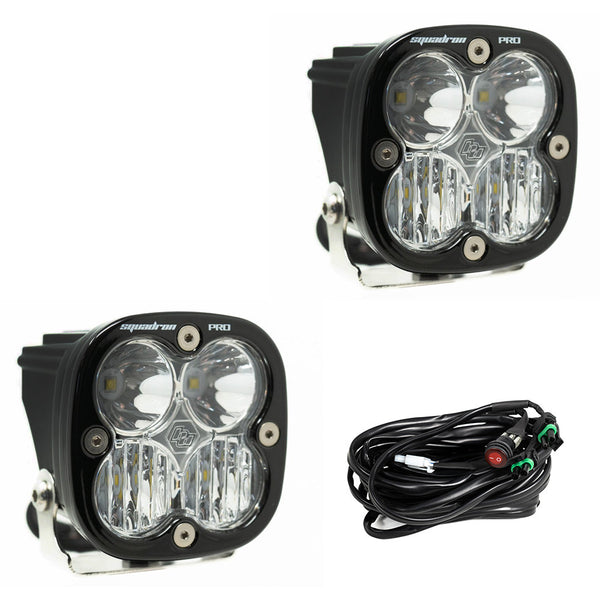 Baja Designs Squadron Pro LED Auxiliary Light Pod Pair Clear Driving/Combo - Dunes 2 Dezert SXS