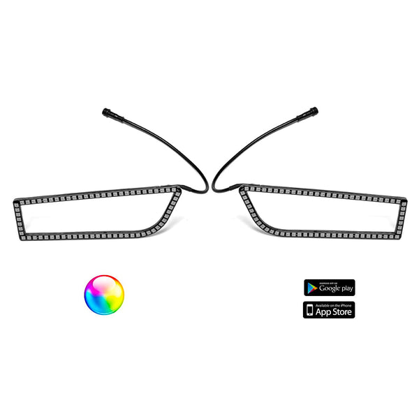 5150 Whips 187 Style RZR Halos W/ Control Harness - Dunes 2 Dezert SXS