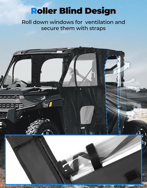 UTV Cab Enclosure for Polaris Ranger XP 1000 Crew 2019-2024 - Dunes 2 Dezert SXS