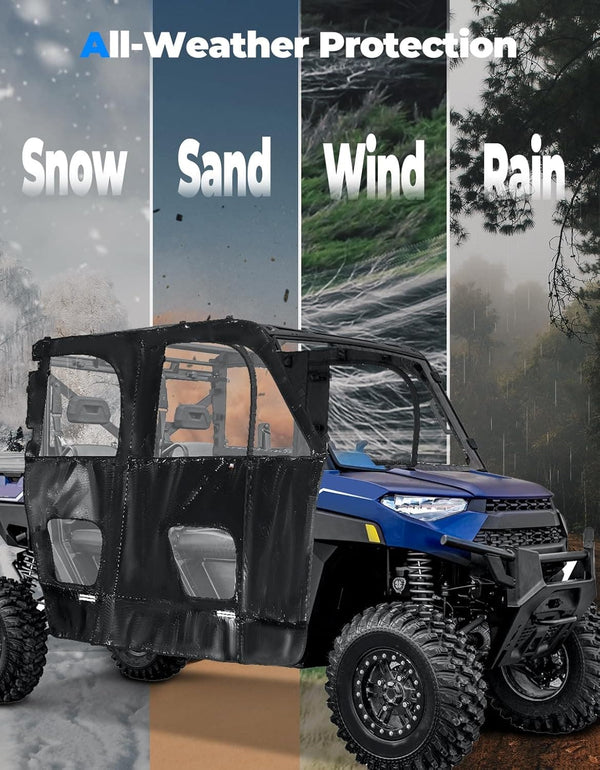 UTV Cab Enclosure for Polaris Ranger XP 1000 Crew 2019-2024 - Dunes 2 Dezert SXS