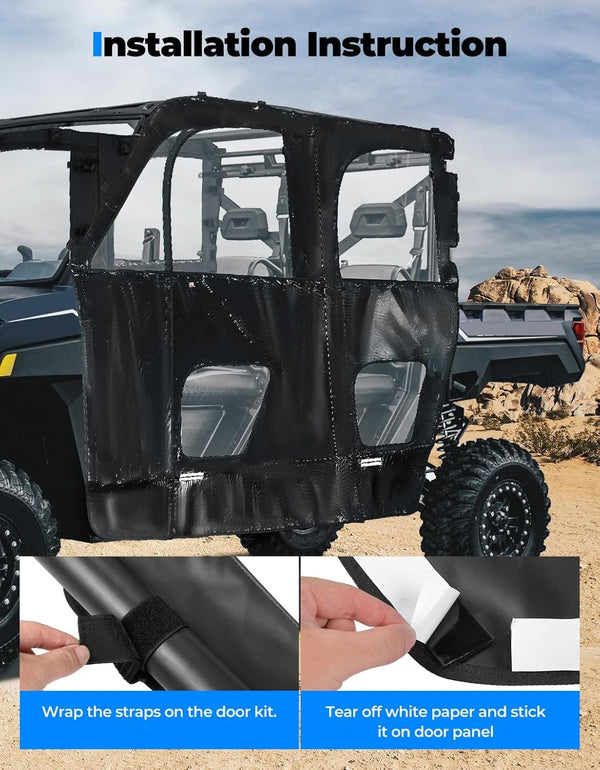UTV Cab Enclosure for Polaris Ranger XP 1000 Crew 2019-2024 - Dunes 2 Dezert SXS
