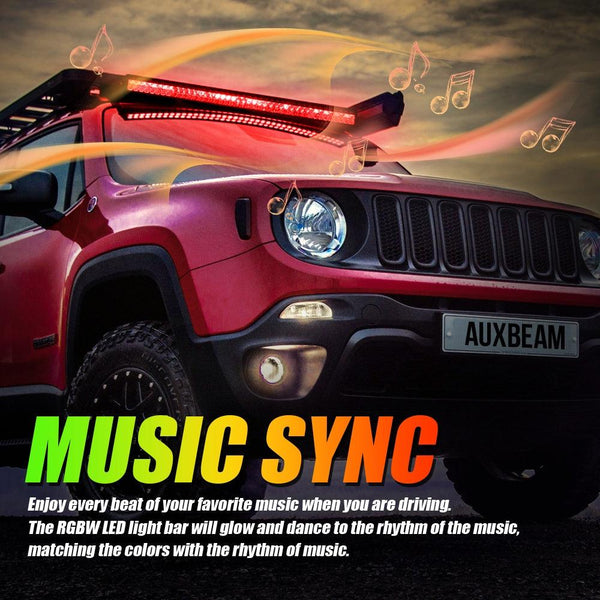 New 42 Inch V-PRO Series Straight RGBW Color Changing Off Road Led Light Bar for ATV UTV SIDE BY SIDES - Dunes 2 Dezert SXS