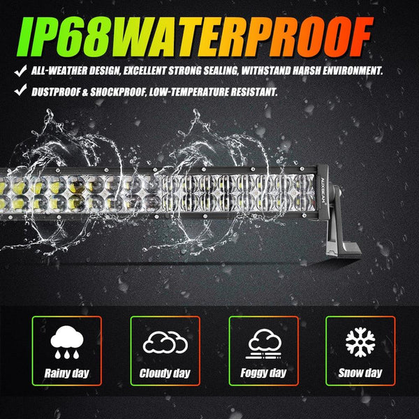 New 42 Inch V-PRO Series Straight RGBW Color Changing Off Road Led Light Bar for ATV UTV SIDE BY SIDES - Dunes 2 Dezert SXS