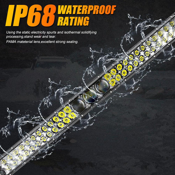 32 Inch 5D-PRO Series Dual Row LED Light Bars & Car Roof Windshield Mounting Brackets Combo for 2014-2021 RZR XP 1000 and RZR XP 4 1000 ,2016-2021 RZR 900,2016-2021 RZR-S 1000 - Dunes 2 Dezert SXS