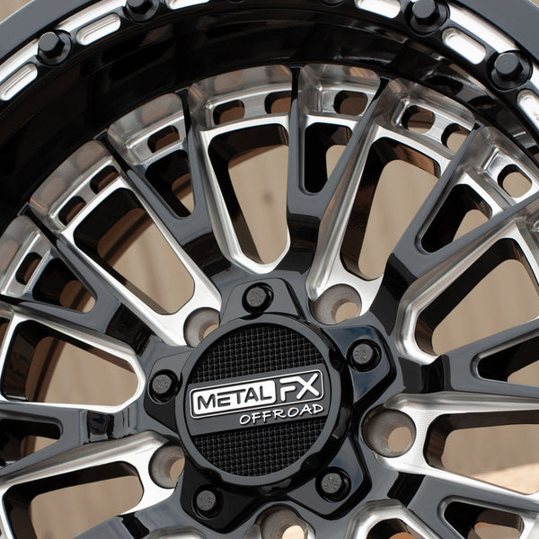 Slayer R Beadlock – Gloss Black Contrast Cut (Polaris 5-Lug) - Dunes 2 Dezert SXS