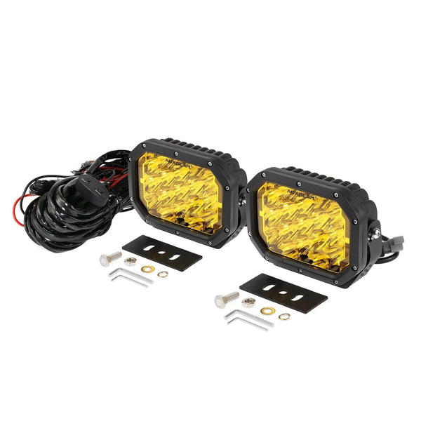 7x5 Inch Rectangle LED Pods Amber Spot Driving Lights with DRL FOR ATV UTV SIDE BY SIDE 4X4 - Dunes 2 Dezert SXS