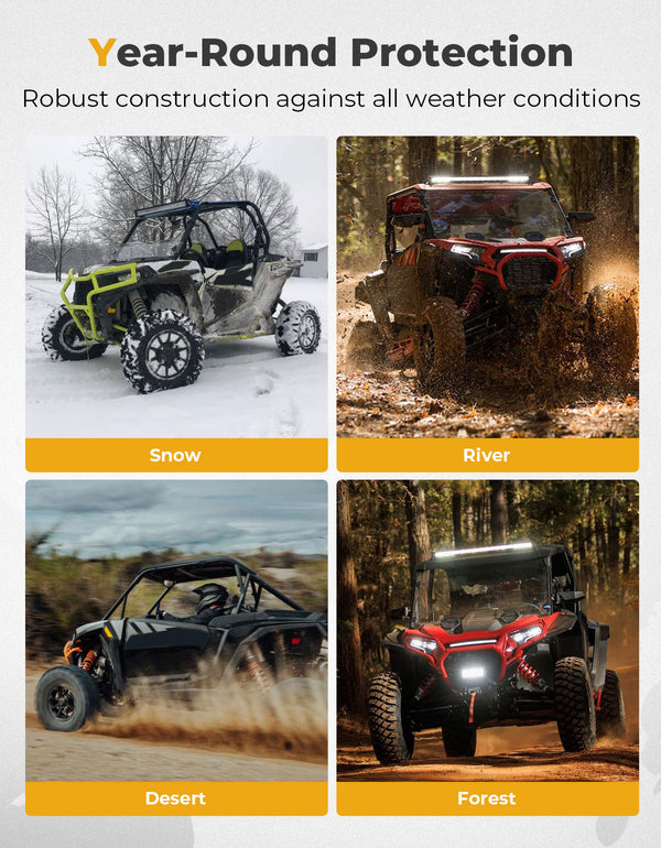 Front TPE Floor Mats for Polaris RZR XP 1000/4 1000 2024-2025 - Dunes 2 Dezert SXS