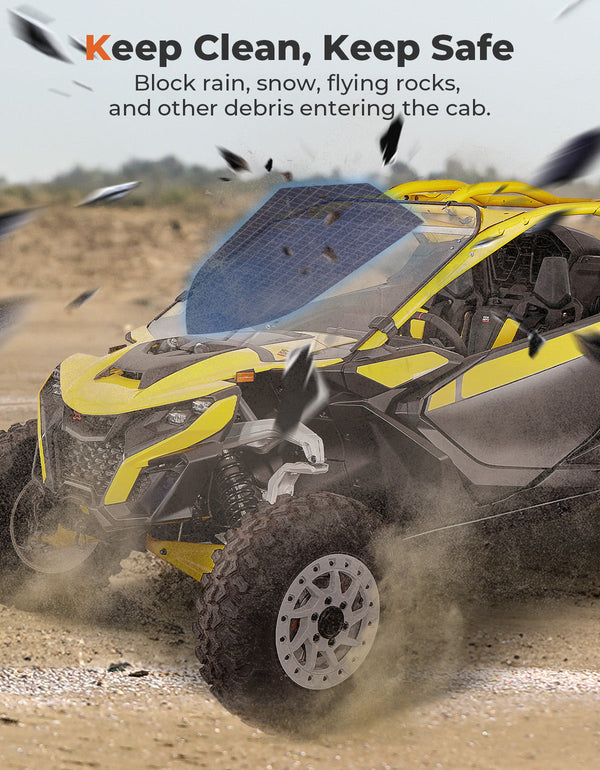 Front Full Windshield for Can Am Maverick R 2024+ - Kemimoto