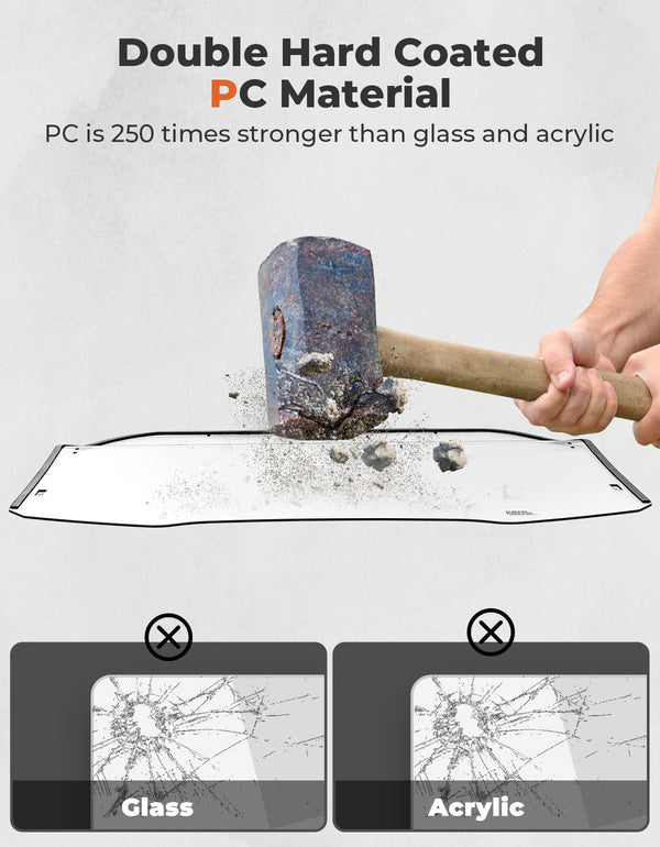 Front Full Windshield for Can Am Maverick R 2024+ - Kemimoto