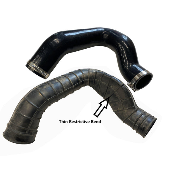 RPM Big Fatty silicone intake tube upgrade for Polaris RZR Pro XP, Turbo R, and Pro S with 6-ply strength and OEM fitment.