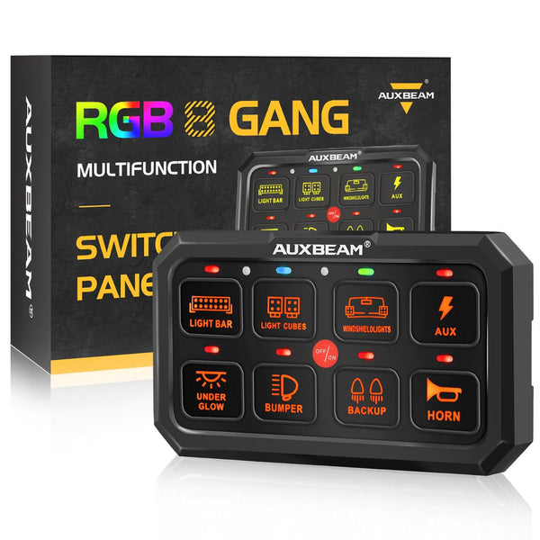RGB Series 6/8/12 Gang LED Switch Panel,Off Road Light Controller - Dunes 2 Dezert SXS