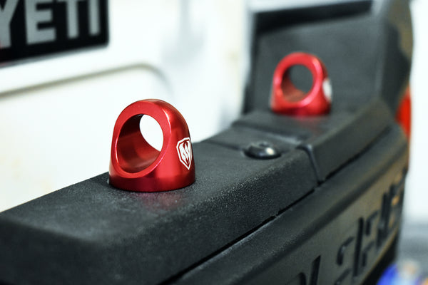 Moto Armor Billet Turn Lock Anchors for Polaris RZR – Anodized aluminum with rubber expansion fit