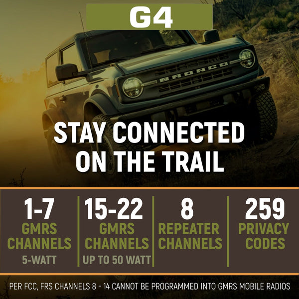 Jeep Wrangler JK and JKU Two-Way GMRS Mobile Radio Kit - Dunes 2 Dezert SXS