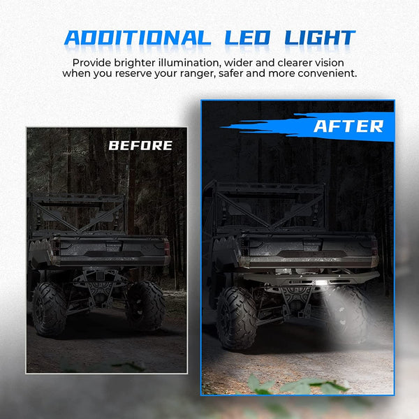 Rear Bumper with Light For 2018-2022 Polaris Ranger XP 1000/ Crew XP 1000 (#OE: 2882529) - Kemimoto