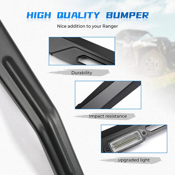 Rear Bumper with Light For 2018-2022 Polaris Ranger XP 1000/ Crew XP 1000 (#OE: 2882529) - Kemimoto