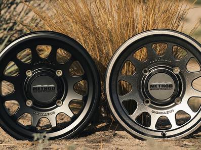 Method 414 Bead Grip Matte Black UTV Wheel with 12-window design, bead hump, and 1600 lb rating for off-road and trail use.