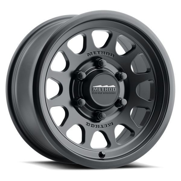 Method 414 Bead Grip Matte Black UTV Wheel with 12-window design, bead hump, and 1600 lb rating for off-road and trail use.