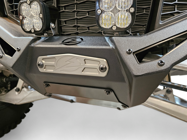 Elektric Offroad Designs UTV Winch Fairlead Cover Plate | Gun Metal - Dunes 2 Dezert SXS