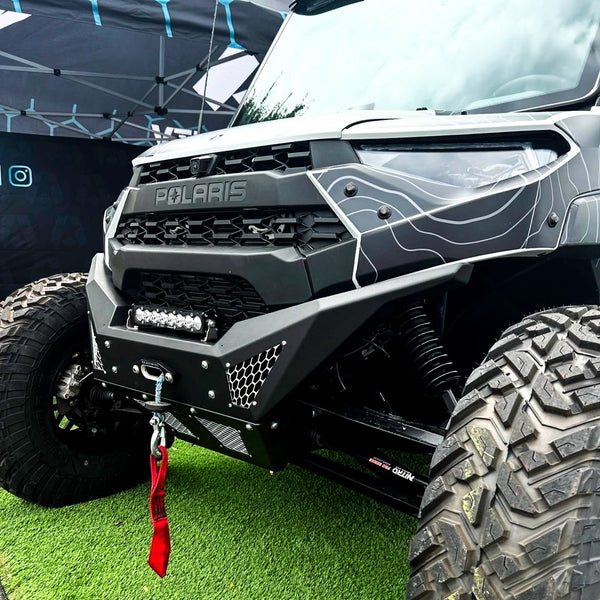 SDR Polaris Ranger XP1000 X-Plorer Series Front Bumper and Winch Mount (2016-2024) - Dunes 2 Dezert SXS