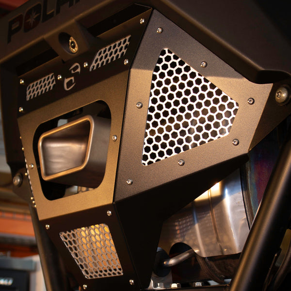 SDR Polaris Pro R Rear Exhaust Cover - Dunes 2 Dezert SXS