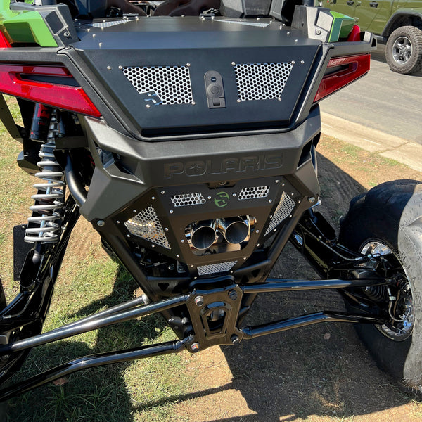 SDR Polaris Pro R Rear Exhaust Cover - Dunes 2 Dezert SXS